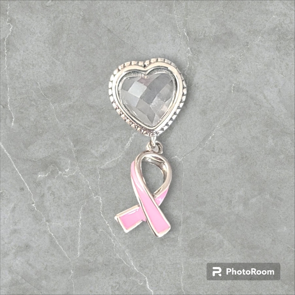 BOGO! Bundle to get the discount 925 Silver Brest Cancer Awarenes Dangle Charm - Picture 2 of 3